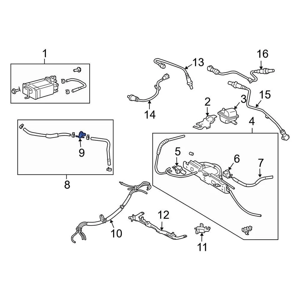For Toyota Camry 2002-2006 Toyota 2586062010 Vapor Canister Purge Solenoid Foto 2 de 4