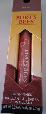 Burt's Bees Lip Shimmer with Peppermint Oil #101 Peony 0.09 oz New