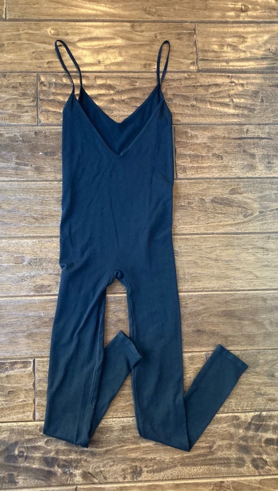 Mono largo Free People íntimamente sin costuras negro XS/S Foto 2 de 4