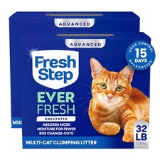 Fresh Step Advanced Ever Fresh Multi Cat Clumping Litter, Unscented Cat Litter,