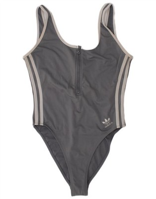 Adidas Damen Bademode UK 12 mittelgrau Polyester Sport Z214