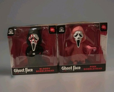 CultureFly Ghost Face Bloody Bobblehead Set of 2 Pink & Black Scream Horror New