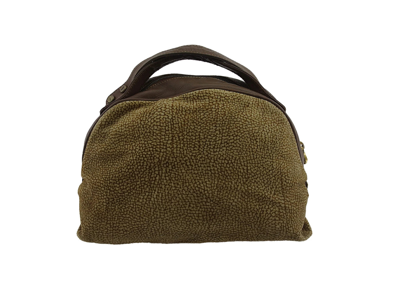 Borbonese Handbag with Quail Pattern Redwall Tag Beige Brown — image 10