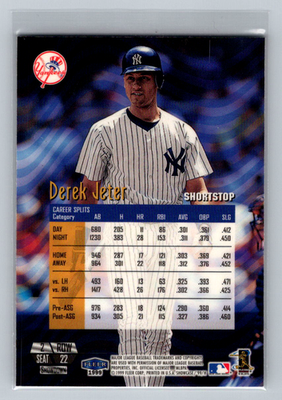1999 Flair Showcase #22 Derek Jeter Row 2 Passion | eBay