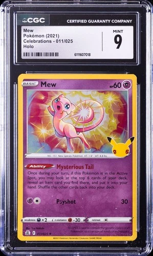 2021 POKEMON CELEBRATIONS HOLO #011/025 MEW CGC 9