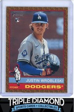 2025 Topps Heritage #319 Justin Wrobleski Rookie RC 1976 Parallel Dodgers Z461