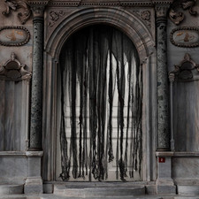 3 Pcs Halloween Black Doorway Curtain- 65 x 39 Inch Creepy Gauze for Door Curtai