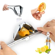 Stainless Steel Lemon Squeezer-Heavy Duty Manual Citrus Juicer for Lime&Orange