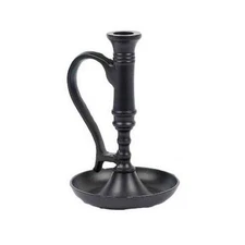 Home collection by Raghu Williamsburg Candle Holder, 6 by 8-Inch, Black