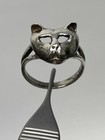 925 Sterling Silver Cat Face Ring Animal Feline Jewelry 4.2 Grams Size 8 — photo 5