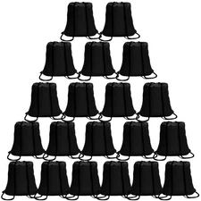 CAIHONG 100 Pack Drawstring Backpack Black Bulk Drawstring Bags Nylon String ...