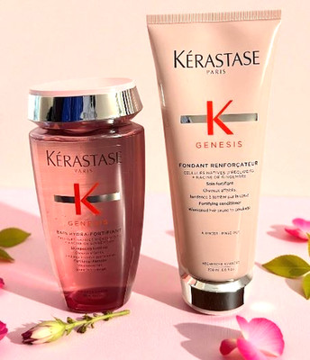 Kerastase Genesis Bain Hydra-Fortifiant shampoo and Fondant Renforcateur Conditi