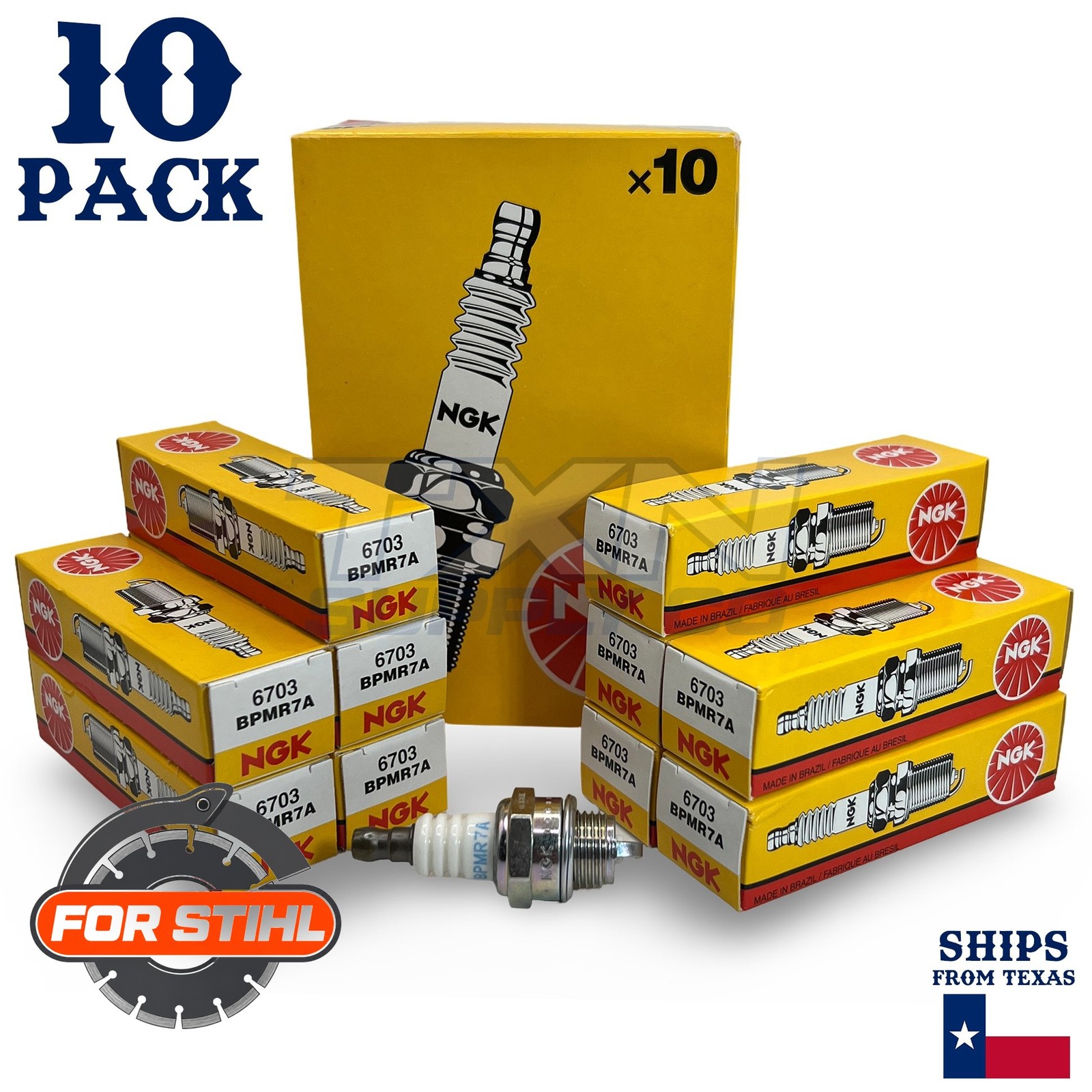 10 Pack NGK Spark Plug - For TS 420 Stihl Cutoff Saw
