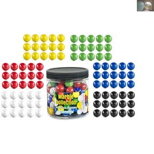 90 Glass Marbles with Practical Storage Jar - Perfect for Fun Games 
