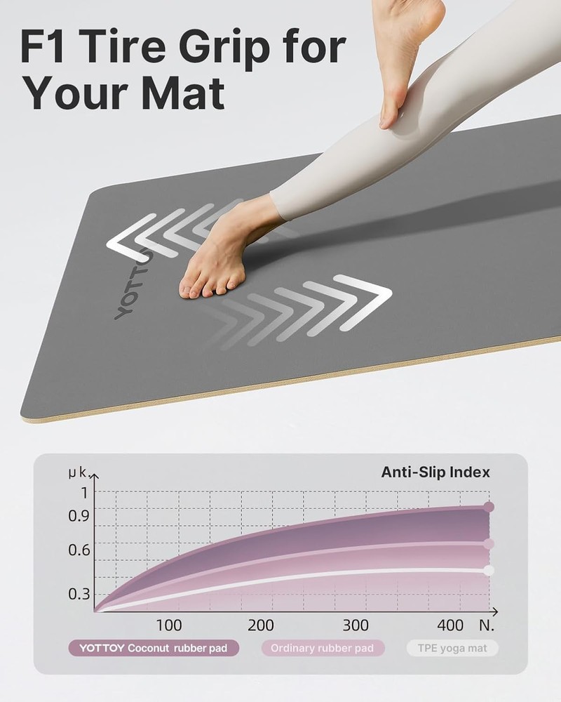 Non-slip hot yoga mat with anti-tear natural rubber for grip and durability Non-slip hot yoga mat with anti-tear natural rubber for grip and durability