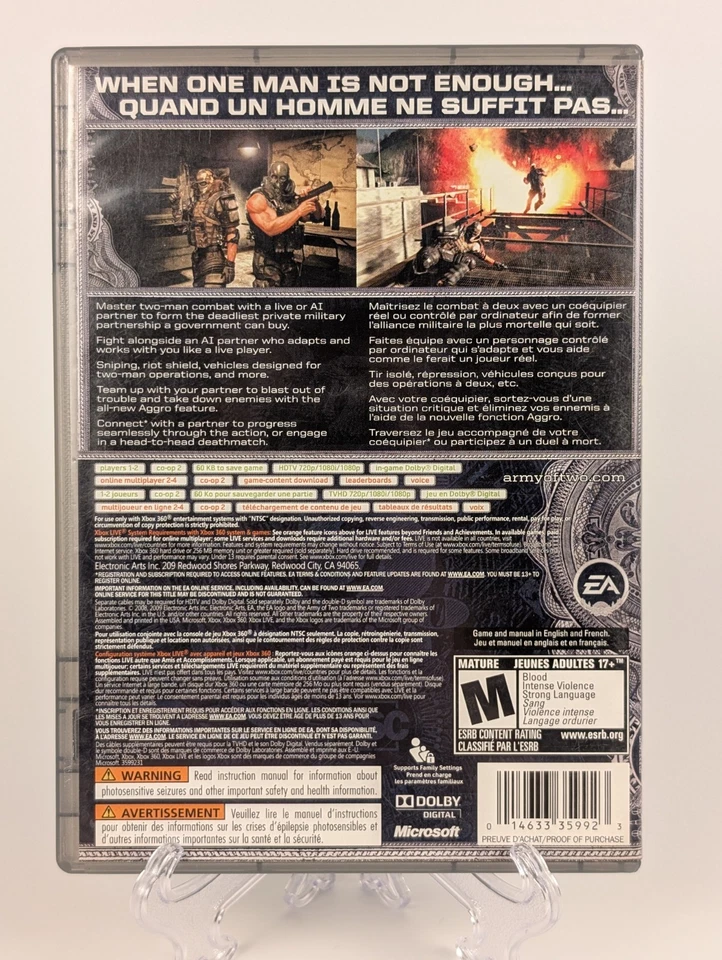 Army of Two: Platinum Hits (Xbox 360) ➡️CIB Complete - Tested - Near Mint 📀! - Image 2 of 4