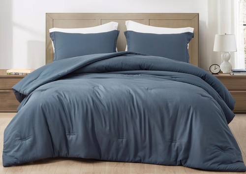 Chezmoi Collection Cliff 3-Piece Rayon Derived from Bamboo Blended Comforter Set - Picture 29 of 30