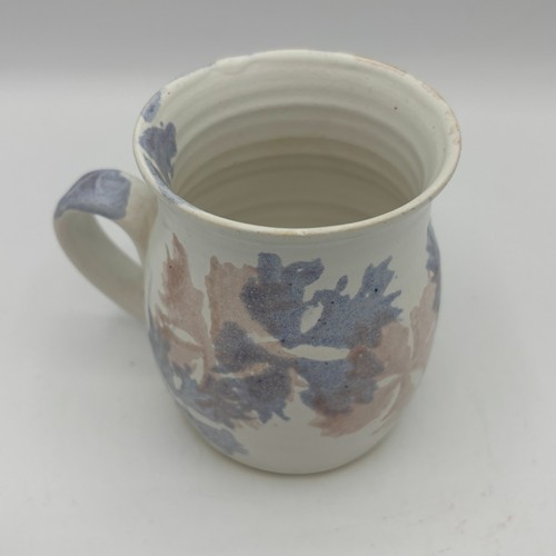Hand Made Conwy Walsh Pottery Lilac & Pink Coffee Tea Mug Cup by Carol Morris - Picture 3 of 11