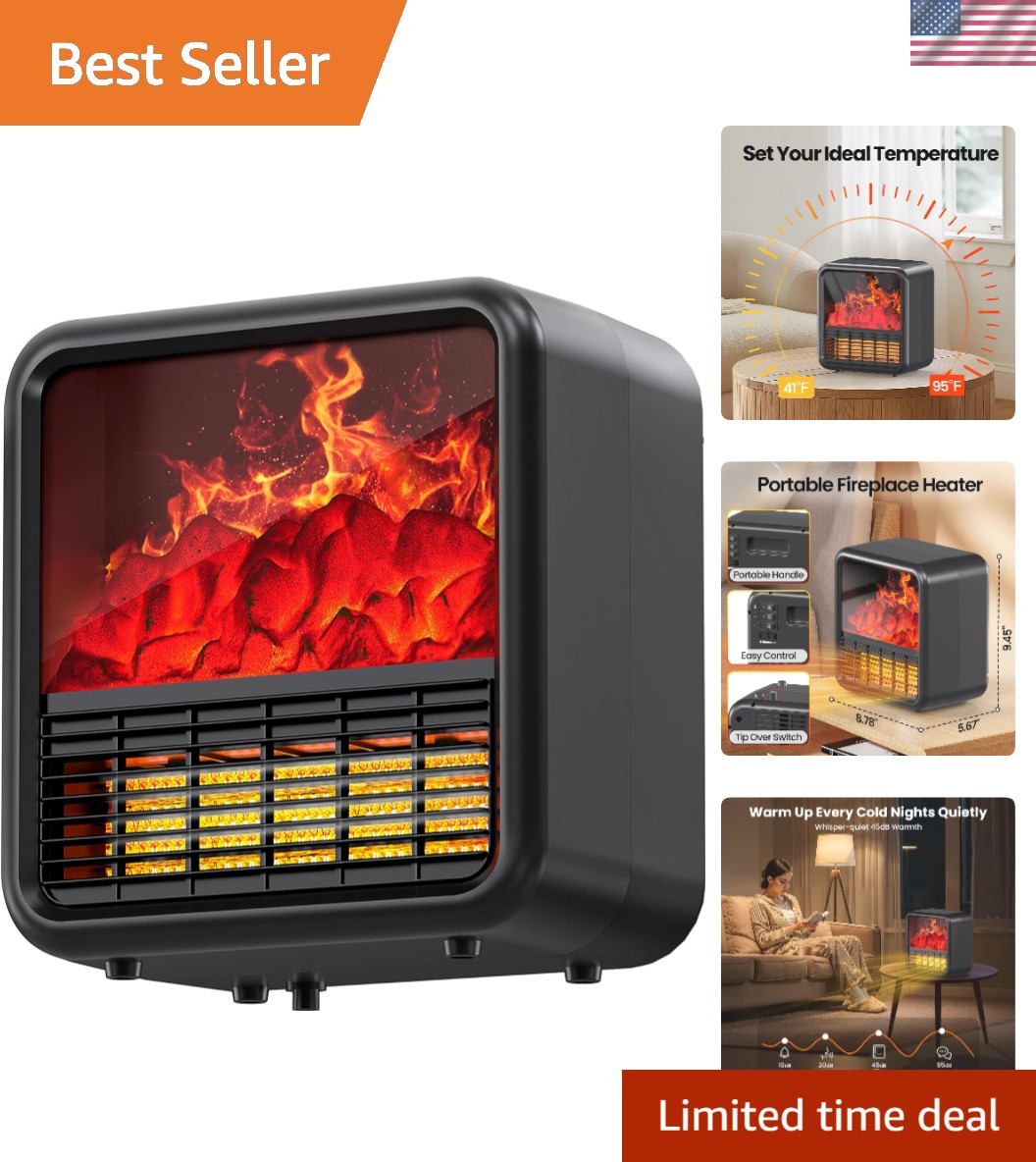 For Indoor Use With Realistic 3d Flame, Space Heater W...