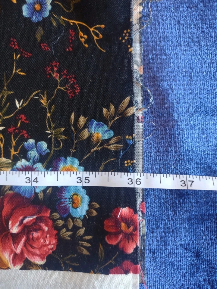 Timeless Treasures Fleur-C2476 1 Yard Quilt Fabric Floral Black - Image 3 of 4