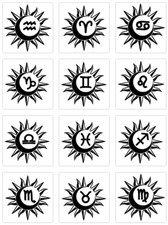Zodiac Theme Car Window Decals PLEASE READ DESCRIPTION FOR DETAILS 