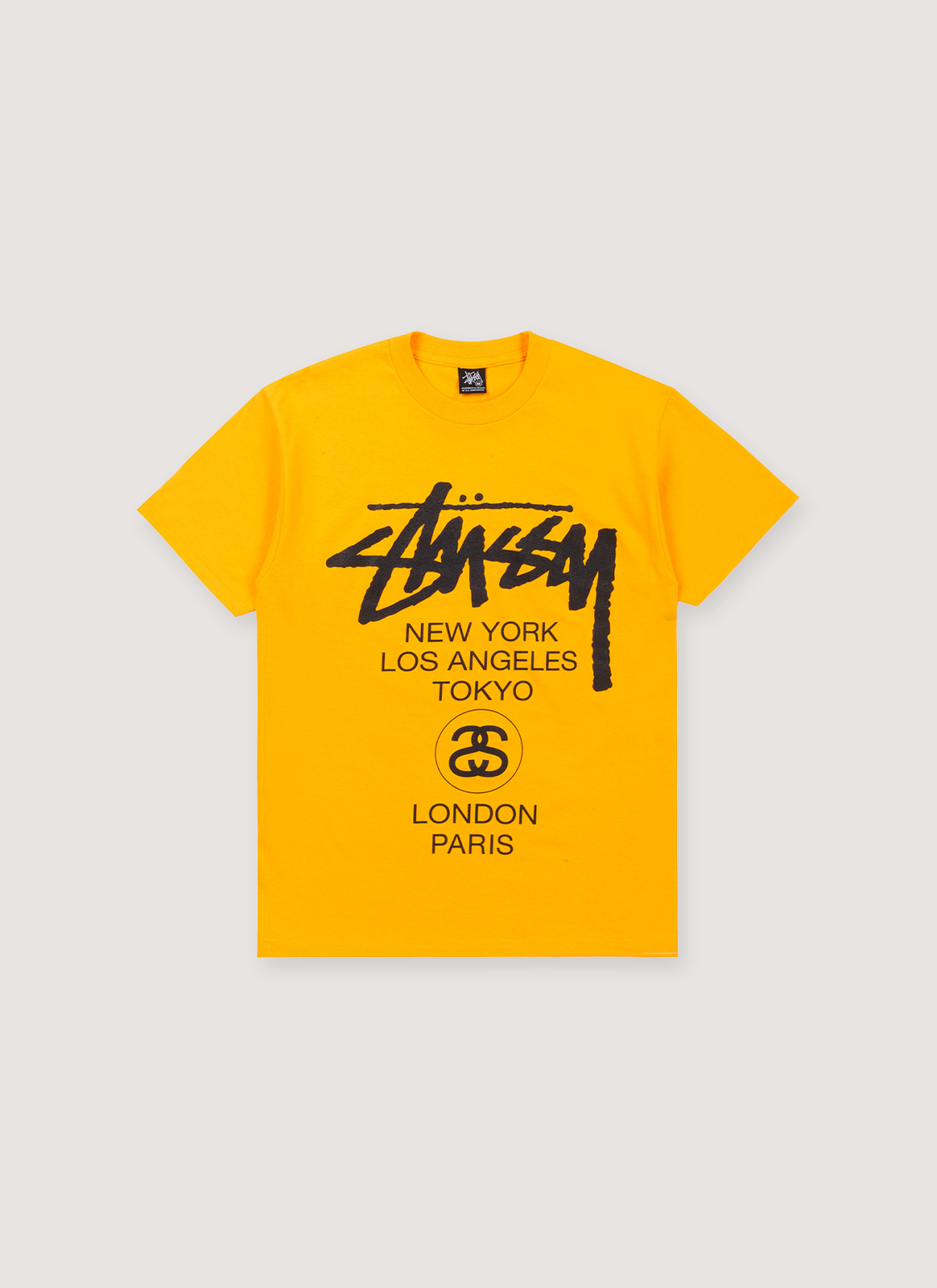 Stussy World Tour Tee Gold