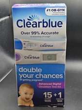 Clearblue Advanced Digital Ovulation  1 Pregnancy Test Kit 16 Tests Exp 07/2026