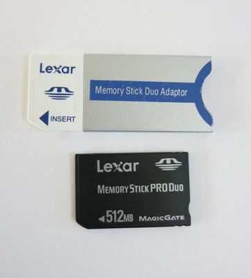 Lexar 512MB Memory Stick Pro Duo MagicGate, w/ Lexar Adaptor, Tested