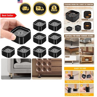 Furniture Risers Adjustable Bed Risers Stackable Heavy Duty Lift Height 1 2 Inch