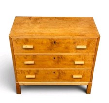 ANTIQUE ART DECO SATIN BIRCH CHEST OF DRAWERS SUPERIOR QUALITY VERY STYLISH