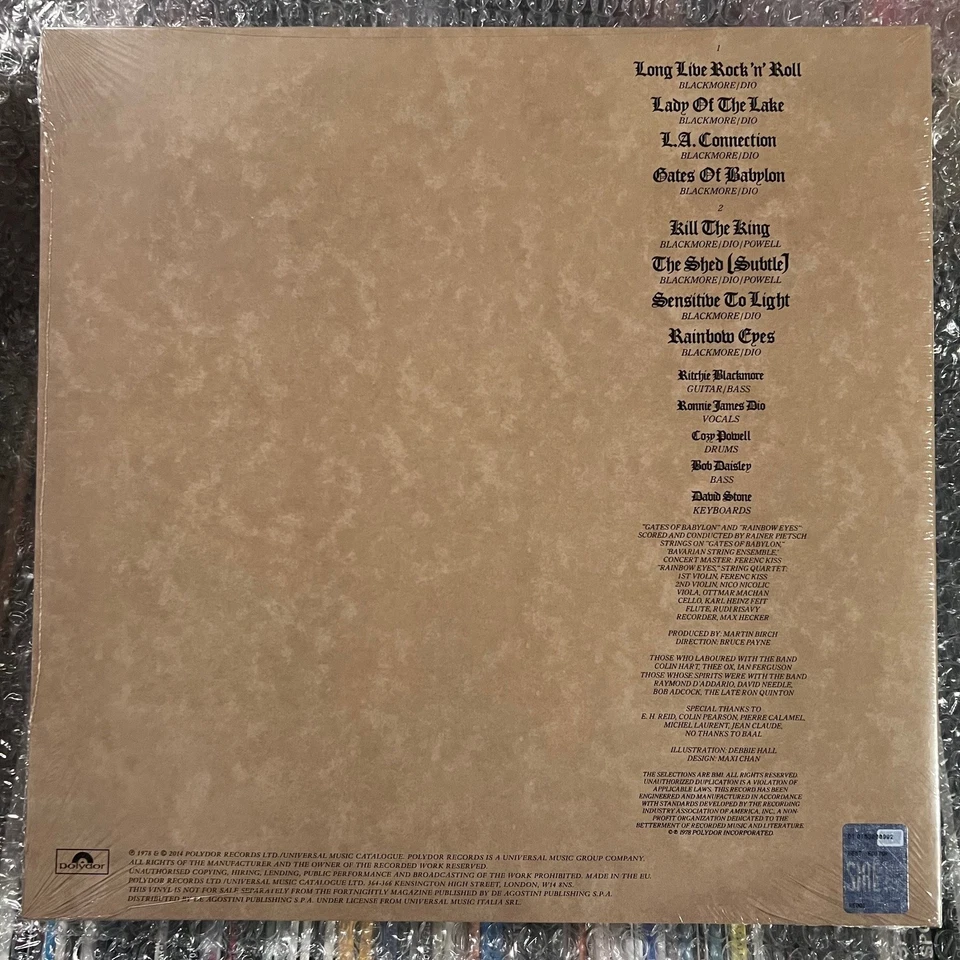 Rainbow - Long Live Rock 'N' Roll **BRAND NEW / SEALED** Vinyl Record LP Album - Image 2 of 2