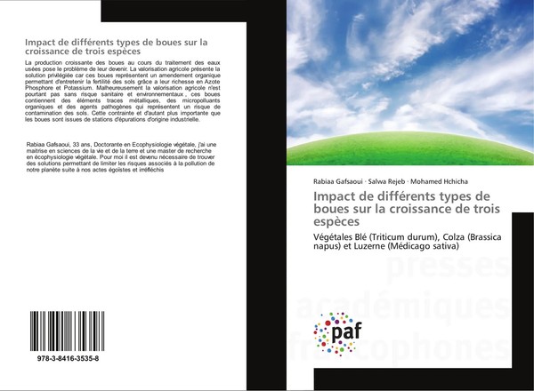 Rabiaa Gafsaoui (U. A.) | Impact De DifféRents Types De Boues Sur La...-image