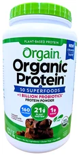 Orgain Organic Protein & Superfoods Chocolate Fudge Flavor 2.64 Lbs EXP 01/2027