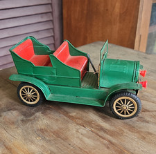 Vintage Tin Toy Green Open Touring Car Made in Japan Age 17 Years  Up