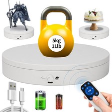 Motorized Rotating Display Stand with 7.87inch/White/11Lbs Load, White