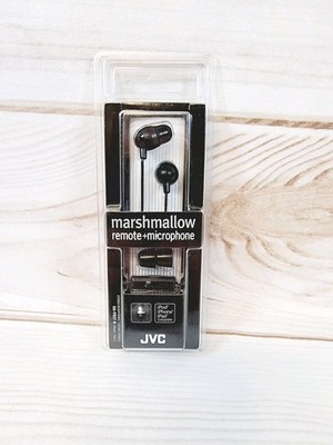 JVC HA-FR37-B Marshmallow In-Ear Headphones with Remote & Microphone - Black NEW