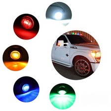 10x Amber Yellow 3/4" Bullet Round LED Side Marker Lights for Trailer Truck RV E