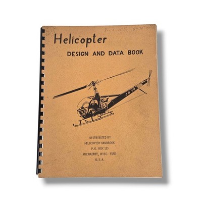 Helicopter Design and Data Book by Stanley Dzik Vintage 1965 Schematics Drawings