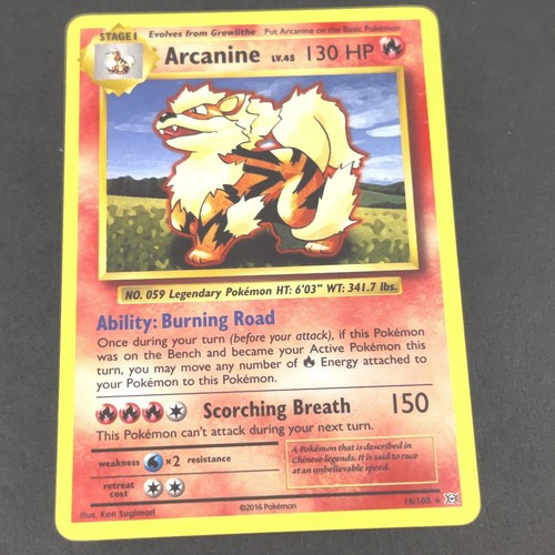 Arcanine Rare XY - Evolutions 18/108 Pokemon 