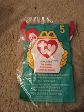 Ty Beanie Baby Pinchers The Lobster McDonalds Collectible Plush Retired 93 New