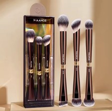 MAANGE 3pc Pro Dual headed eyeshadow brush set, Makeup, Brushes, Eyes, blending