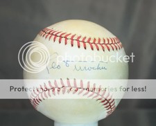 Leo Durocher Signed Jsa Authenticated National League Baseball Autograph