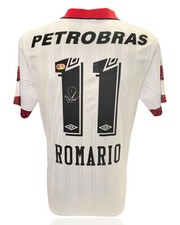 ROMARIO SIGNED FLAMENGO 1995 100TH ANNIVERSARY AWAY SHIRT (ACG CERT AG17898)
