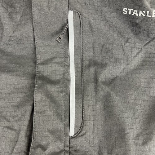 Abrigo de trabajo impermeable STANLEY Ripstop 2 XL chaqueta con capucha negro/gris ribete - Imagen 4 de 10