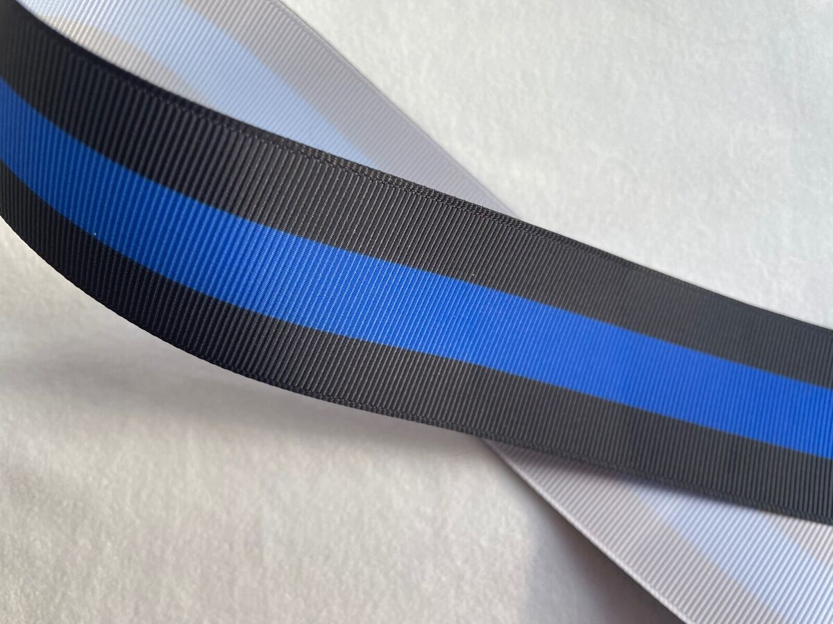 Fine Stripe Webbing in in Gray Blue Fine Stripe Webbing in in Gray Blue