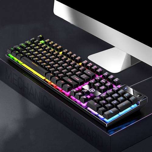 PC Gamer Backlit Keyboard Mechanical Keyboard Gaming Keyboard Wired Keyboard - Picture 26 of 26