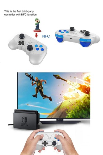 Manette jeu sans fil PRO Joypad Joystick Bluetooth Remote pour Nintendo Switch - Photo 3/23