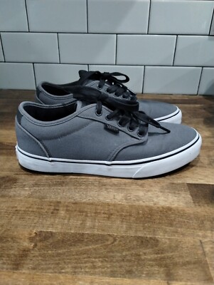 Vans Atwood Deluxe Ortholite Canvas Dark Gray Black Men’s Size Skate  Shoes