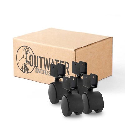 2'' Wheel Dia Nylon Caster|U-Clip Stem|4 Without Brakes