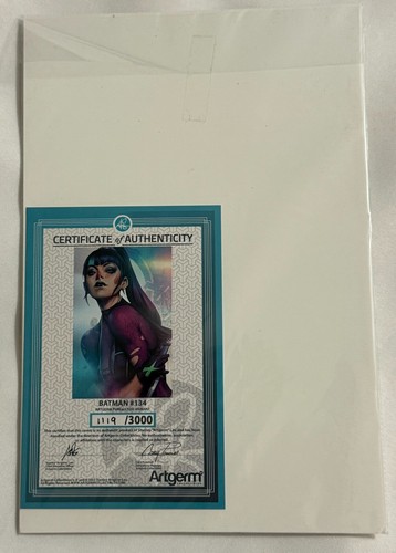 BATMAN #134 ARTGERM COLLECTIBLES EXCLUSIVE FOIL PUNCHLINE VIRGIN VARIANT W/ COA - Picture 3 of 3